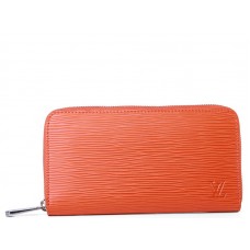 Organizador de piel con cremallera Epi de Louis Vuitton, color naranja
