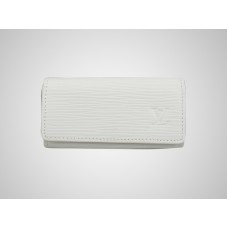 Louis Vuitton Epi Leather - Llavero para 4 llaves, color marfil