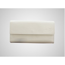 Louis Vuitton Cartera Pochette de Piel Epi - Marfil