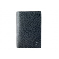 Funda para pasaporte Louis Vuitton Taiga de piel Ardoise