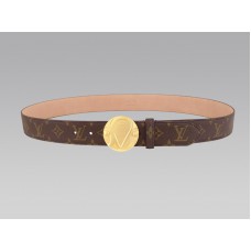 Cinturón con monograma Louis Vuitton 1904 y hebilla dorada