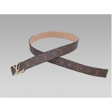 Cinturón con monograma y iniciales de Louis Vuitton con hebilla de bronce