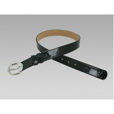 Cinturón negro Monogram Vernis de Louis Vuitton con hebilla plateada