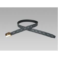 Cinturón Louis Vuitton Cut Damier Graphite Hebilla dorada