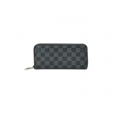 Cartera vertical con cremallera en grafito Damier de Louis Vuitton