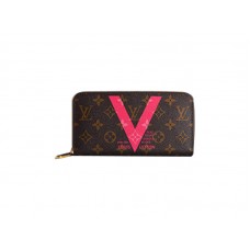 Cartera con cremallera y monograma de Louis Vuitton, color granada