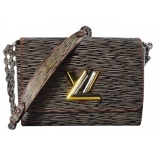 Louis Vuitton Epi Leather Twist Mm Denim Negro