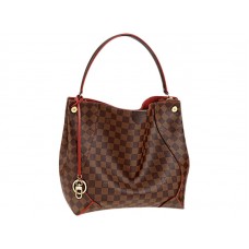 Louis Vuitton Damier Ebene Canvas Caissa Hobo Cereza