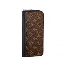 Cartera vertical con cremallera y monograma de lona de Louis Vuitton