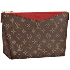 Estuche de belleza Pallas de lona con monograma de Louis Vuitton, color cereza
