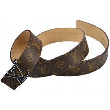 Louis Vuitton Lona con monograma Louis Vuitton Initiales 40 mm Plata
