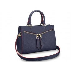 Louis Vuitton Monogram Empreinte Cuero Sully PM Azul Marino Rojo m54195