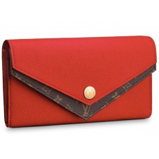 Louis Vuitton Cartera Doble V Monograma Taurillon Cuero Rubis m64317