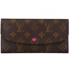 Cartera Louis Vuitton Emilie de lona con monograma rosa m41943