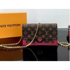 Cartera Louis Vuitton con cadena Flore de lona con monograma m67404