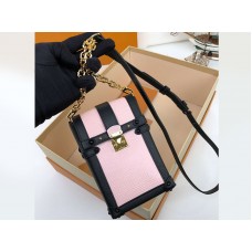 Cadena para teléfono móvil Louis Vuitton Epi Leather Trunk, color rosa, m44184