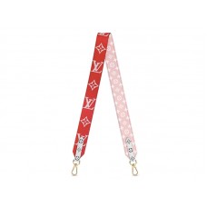 Bolso bandolera de lona con monograma de Louis Vuitton, rojo, j02442