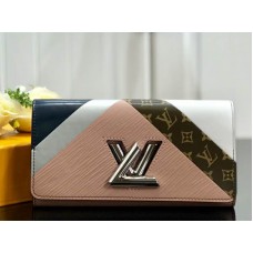 Cartera Louis Vuitton Epi de piel con diseño retorcido, color blanco rosa, m60996
