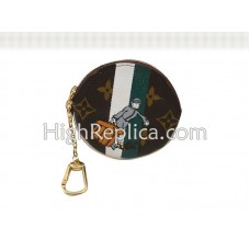 Monedero redondo Louis Vuitton Monogram Groom verde