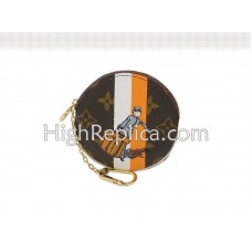 Monedero redondo Louis Vuitton Monogram Groom naranja