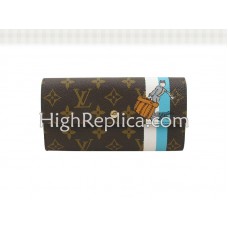 Cartera Louis Vuitton Monogram Groom con bolsillo con cremallera azul